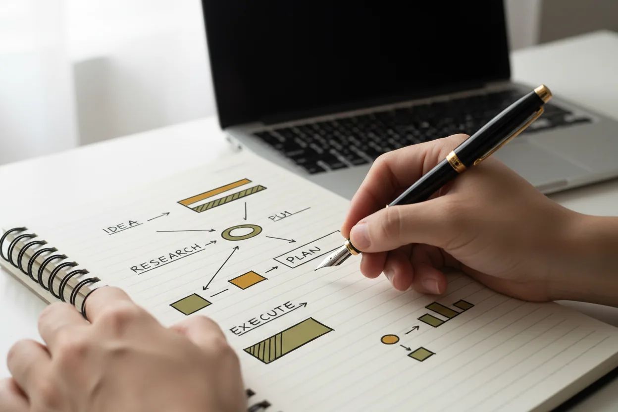 Las cuatro fases de la metodología: aprende, practica en simulación, revisa y ajusta